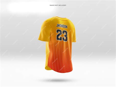 Men's Baseball Jersey Mockup Back View