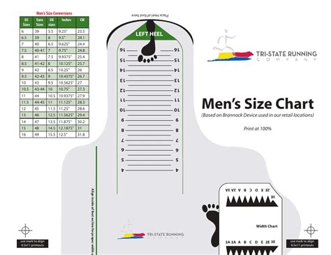 Men's Foot Sizing Chart