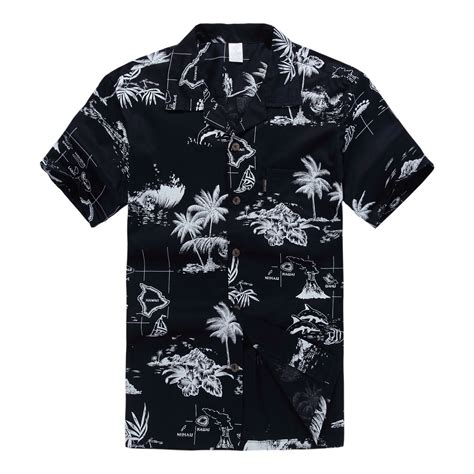 Men'S Black Hawaiian Shirt