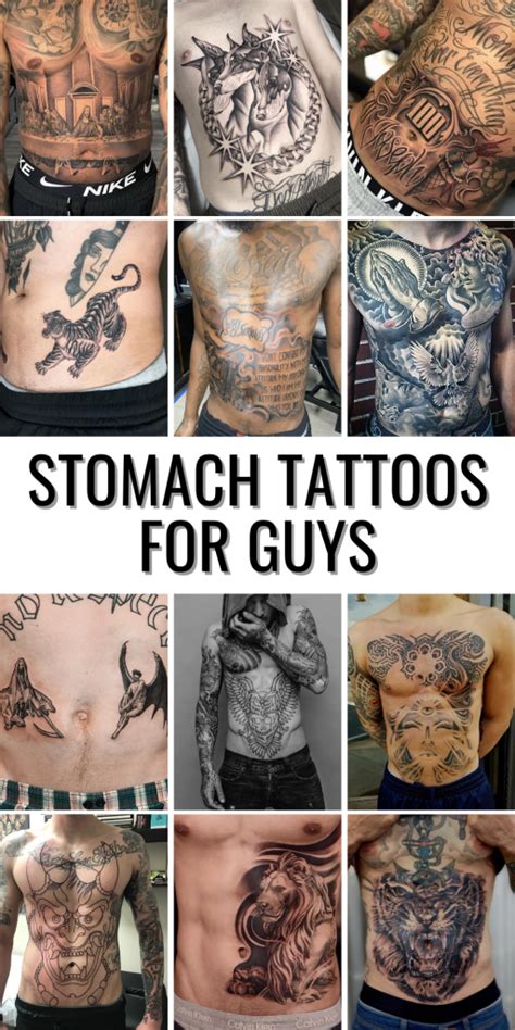 Men Abdomen Tattoos