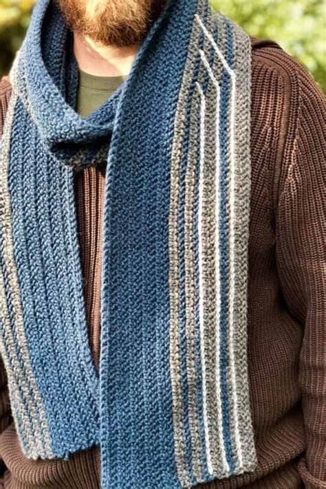 Men Crochet Scarf Pattern