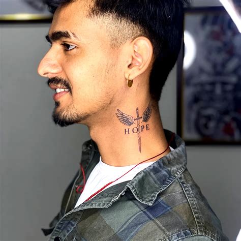 Men Neck Tattoo