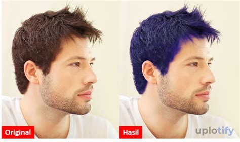 Menambah Efek pada Hasil Edit Warna Rambut