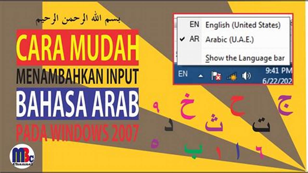 Menambahkan Bahasa Arab Sebagai Bahasa Input, Tutorial