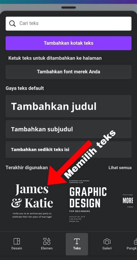 Menambahkan Teks