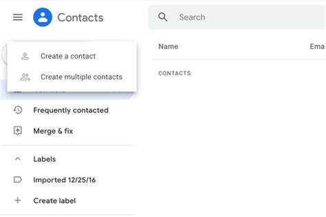 Menambahkan kontak baru ke Google Contacts
