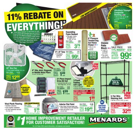 Menards 11 Off Events 2024