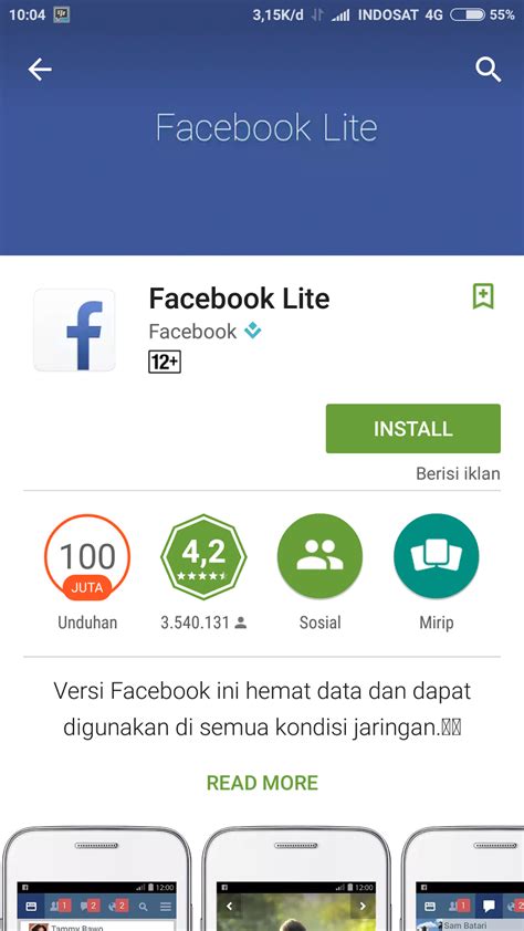 Mencari Aplikasi FB Lite