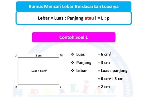 Mencari Lebar Persegi Panjang