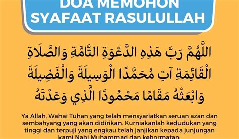 Mendapat Syafaat Rasulullah SAW