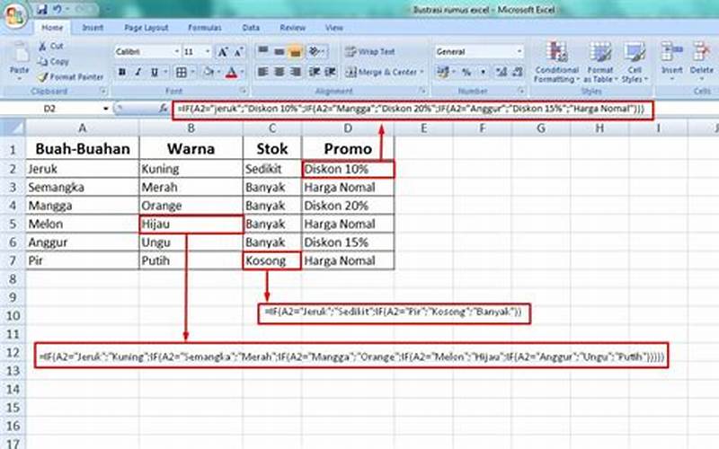 Menentukan Data Pada Excel