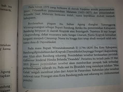 Mengapa Teks Bertopik Sejarah Kabupaten Bandung Disebut Teks Eksplanasi