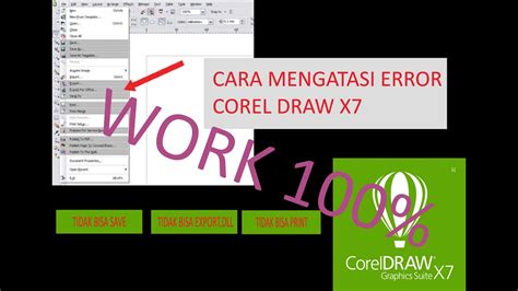 Cara Mengatasi Corel Draw X7 yang Tidak Bisa Menyimpan File