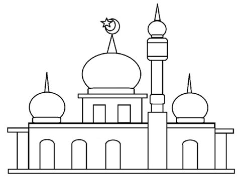 Mengatur Teknik Pewarnaan pada Gambar Masjid