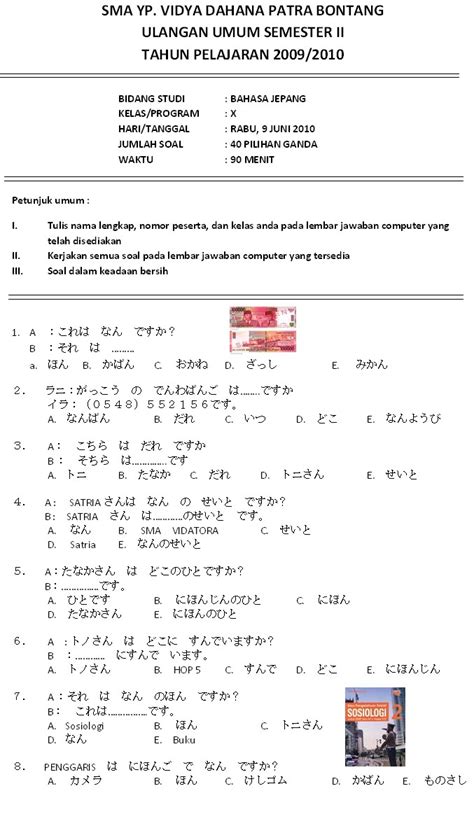 Mengembangkan Kreativitas dalam Berbahasa Jepang dengan Latihan Soal Esai Kelas 10