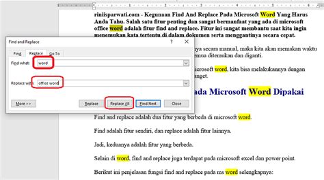 Cara Mengganti Kata pada Microsoft Word