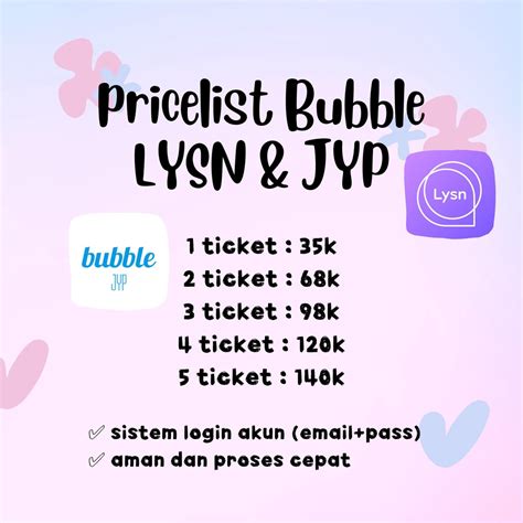 Mengenal Harga Bubble Lysn EXO