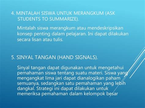 Mengetahui Pemahaman Siswa