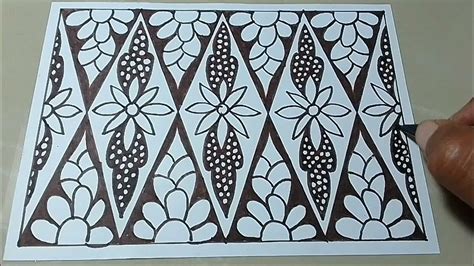 Menggambar Batik Motif Bunga