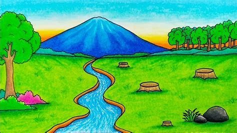 Menggambar Gunung