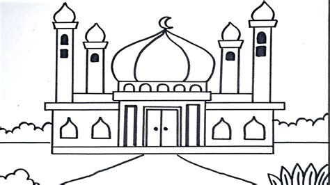 Menggambar Masjid Simple