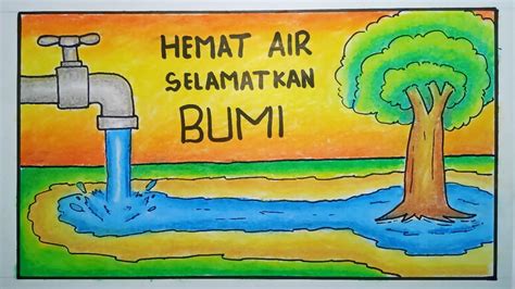 Menggambar Poster Air