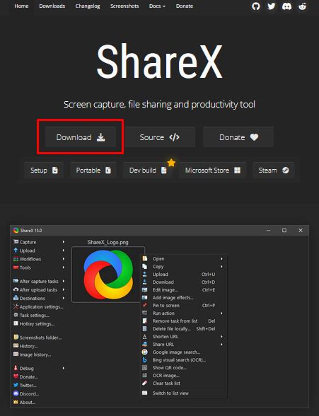 Menggunakan ShareX