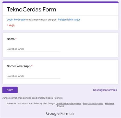 Tutorial membuat Google Form