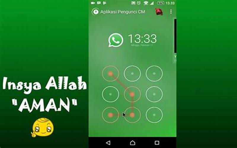 Mengunci Aplikasi Whatsapp Dengan Pola Kunci