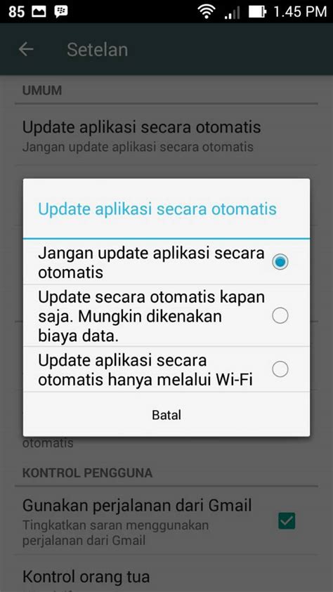 Menonaktifkan Simpan Otomatis di Android