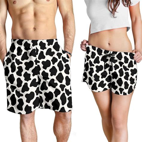 Roam Free in Style with Men's Cow Print Shorts