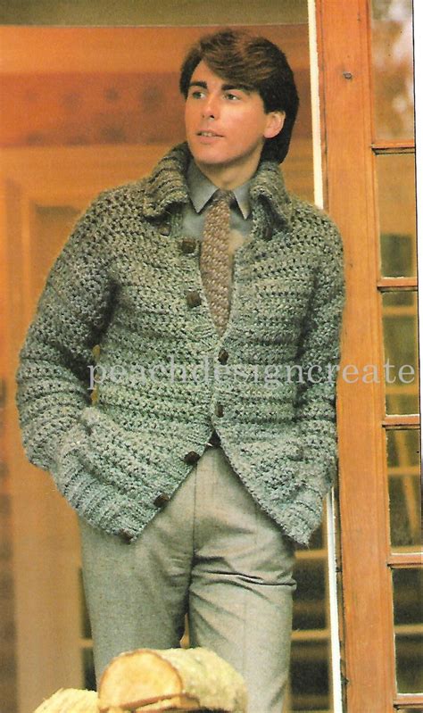 Mens Crochet Jacket