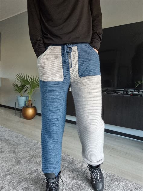 Mens Crochet Pants