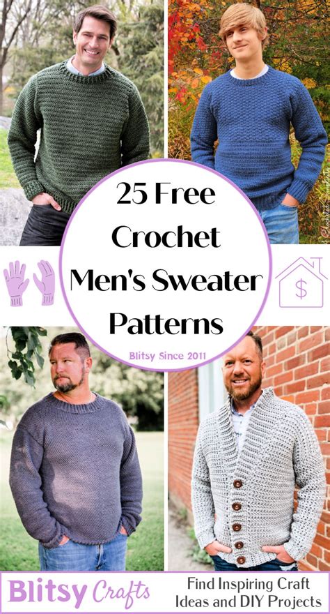 Mens Crochet Sweater
