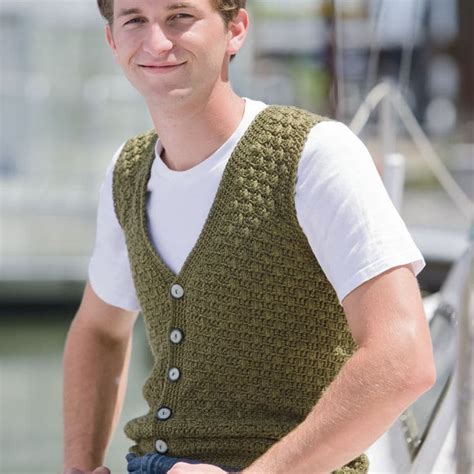 Mens Crochet Vest