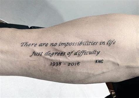 Mens Forearm Tattoos Quotes