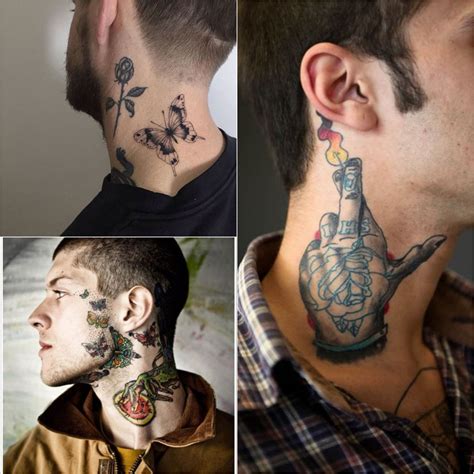 Mens Side Neck Tattoos