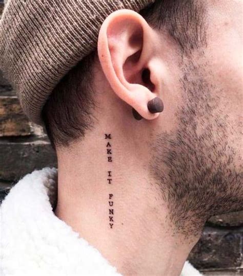 Mens Small Neck Tattoos