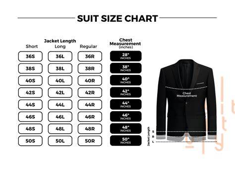 Mens Suit Jacket Sizing Chart