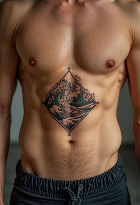 Mens Tattoos Stomach