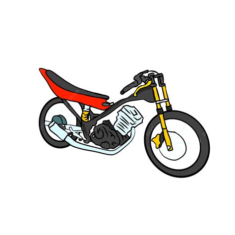 Mentahan Drag Bike Vector Png
