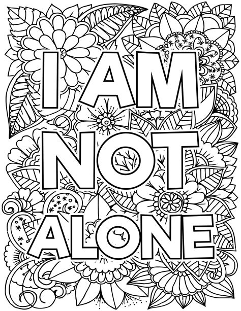 Mental Health Coloring Pages Free