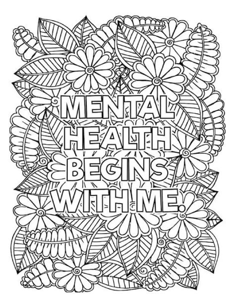 Mental Health Coloring Pages Pdf