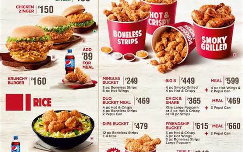 Menu Kfc