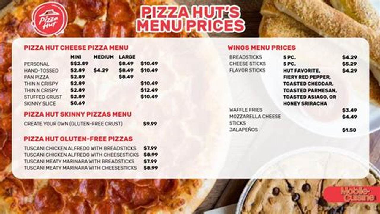 Menu Pizza Hut 2024