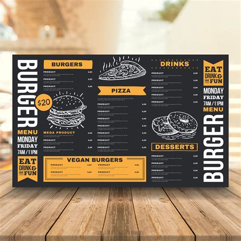 Menu Board Design Templates Free