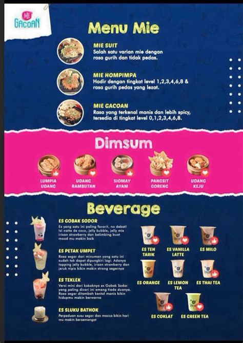 Menu Minuman Mie Gacoan