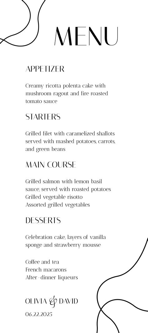 Menu Templates For Google Docs
