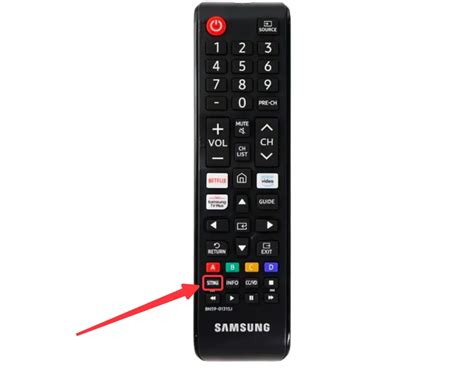 Tombol Menu pada remote control