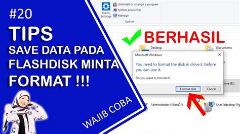 Menyelamatkan Data Flashdisk Yang Minta Format